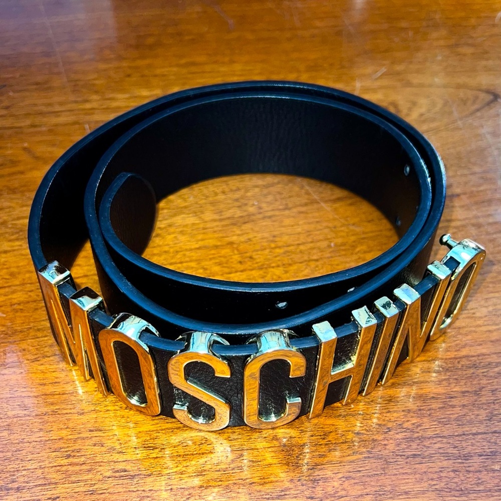 Moschino belt - golden letters
